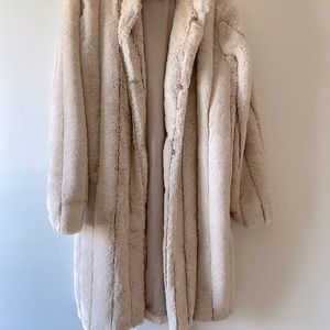 Long faux fur coat